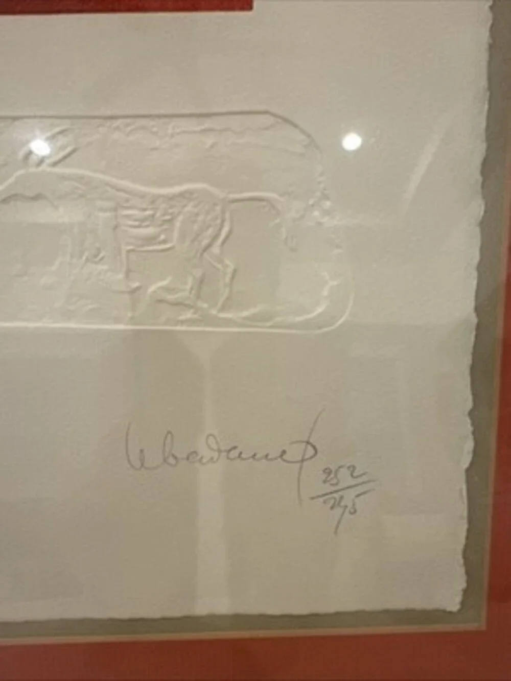 Framed Lebadang (aka Hoi), Red Horse, Etching with Relief, signed and numbered - Picture 6 of 7